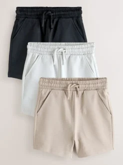 Shorts|Shorts*Next - Verpakking van 3 jersey shorts (3mnd -7jr) Black/Cement/ Grey