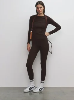 Leggings En Joggingbroeken*The Set - 3 Pack Active Ribbed Legging Black/Chocolate Brown/Khaki