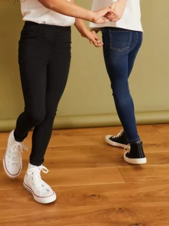 Jeans|Next - Set van 2 jeggings met elastische taille (3-16 jr) Black/Dark Denim