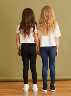 Jeans|Next - Set van 2 jeggings met elastische taille (3-16 jr) Black/Dark Denim