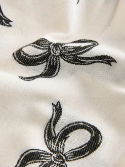 Nachtkleding En Pyjama's|Pyjama's*Next Black/Ecru bow - Set van 1 pyjama's met geweven broek (3-16jr)