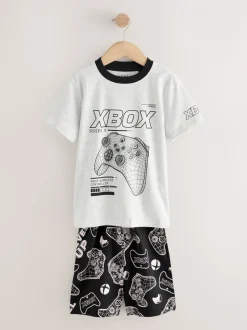 Pyjama's|Nachtkleding En Pyjama's*Next Black/Grey Xbox - License Short Pyjamas 2 Pack (5-16yrs)
