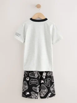 Pyjama's|Nachtkleding En Pyjama's*Next Black/Grey Xbox - License Short Pyjamas 2 Pack (5-16yrs)