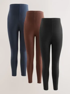 Leggings En Joggingbroeken|Moederschap|Next Black/Navy Blue/Brown - 3 Zwangerschapsleggings