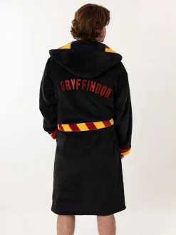 Kamerjassen En Badjassen*Vanilla Underground - Harry Potter Hooded Bathrobe Dressing Gown Black/Red Gryffindor