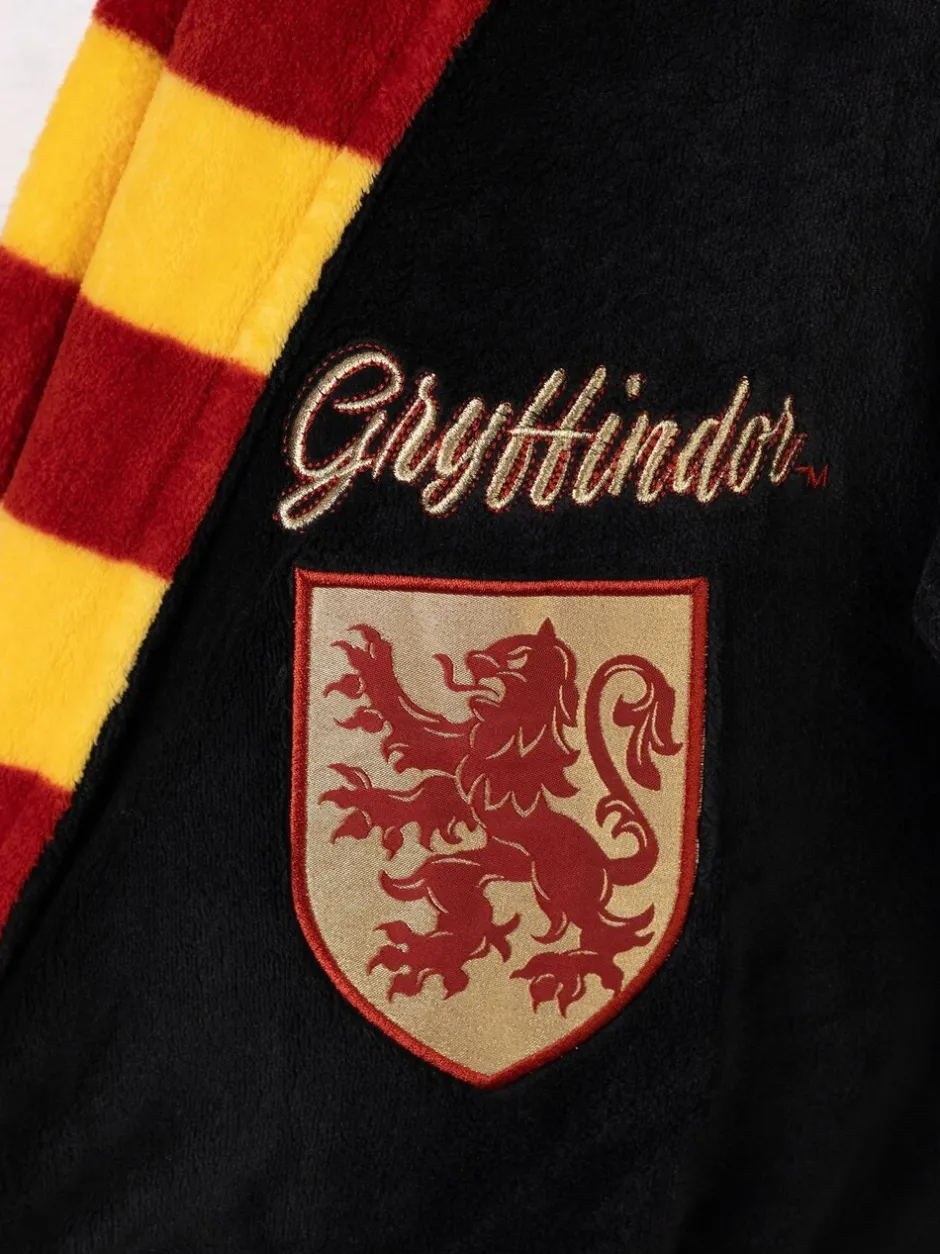 Kamerjassen En Badjassen*Vanilla Underground - Harry Potter Hooded Bathrobe Dressing Gown Black/Red Gryffindor