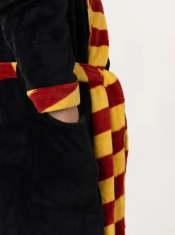 Kamerjassen En Badjassen*Vanilla Underground - Harry Potter Hooded Bathrobe Dressing Gown Black/Red Gryffindor