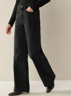Jeans|Next - Jeans met wijde pijpen 2 Set Black/Rinse Blue
