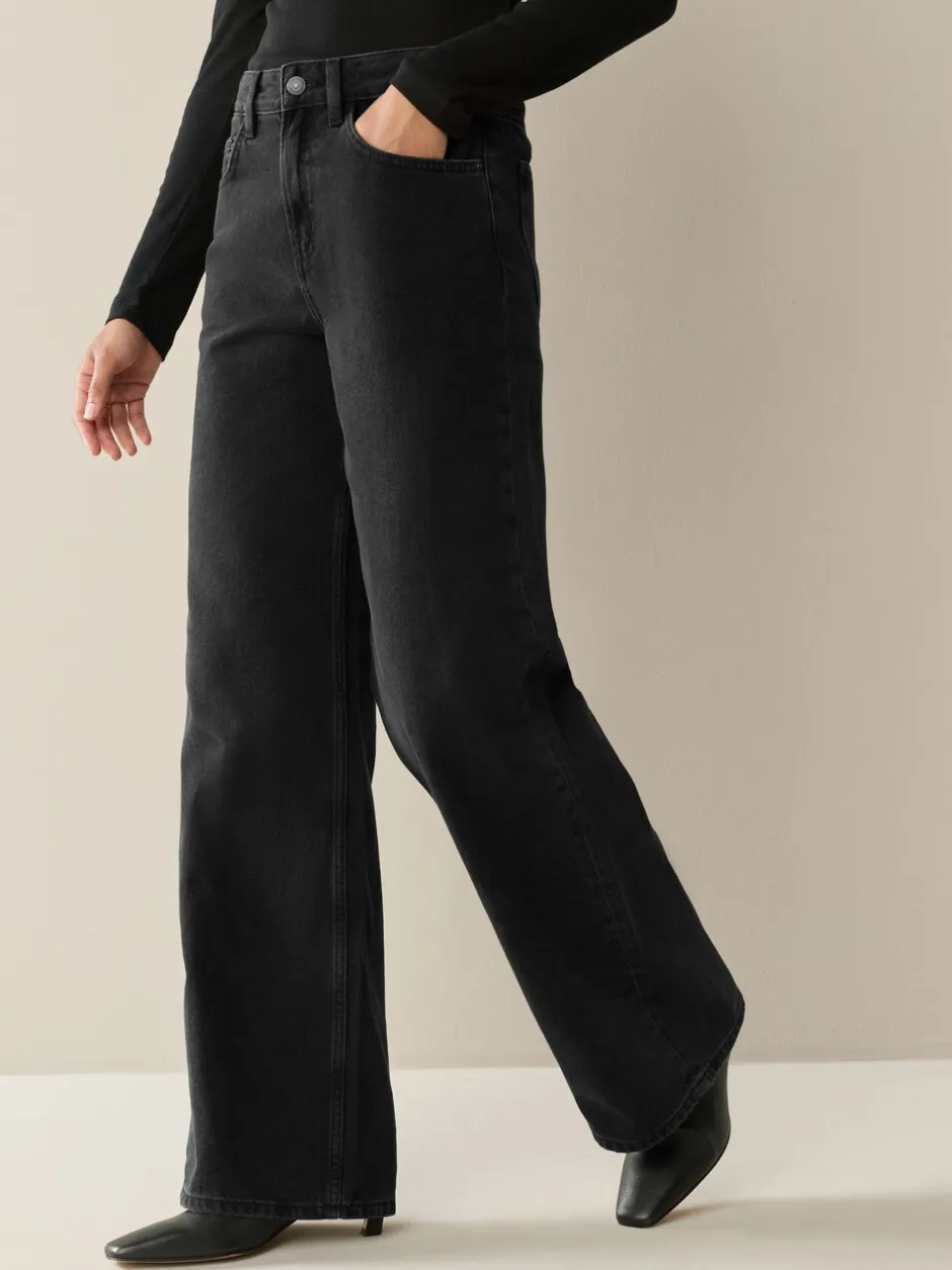 Jeans|Next - Jeans met wijde pijpen 2 Set Black/Rinse Blue