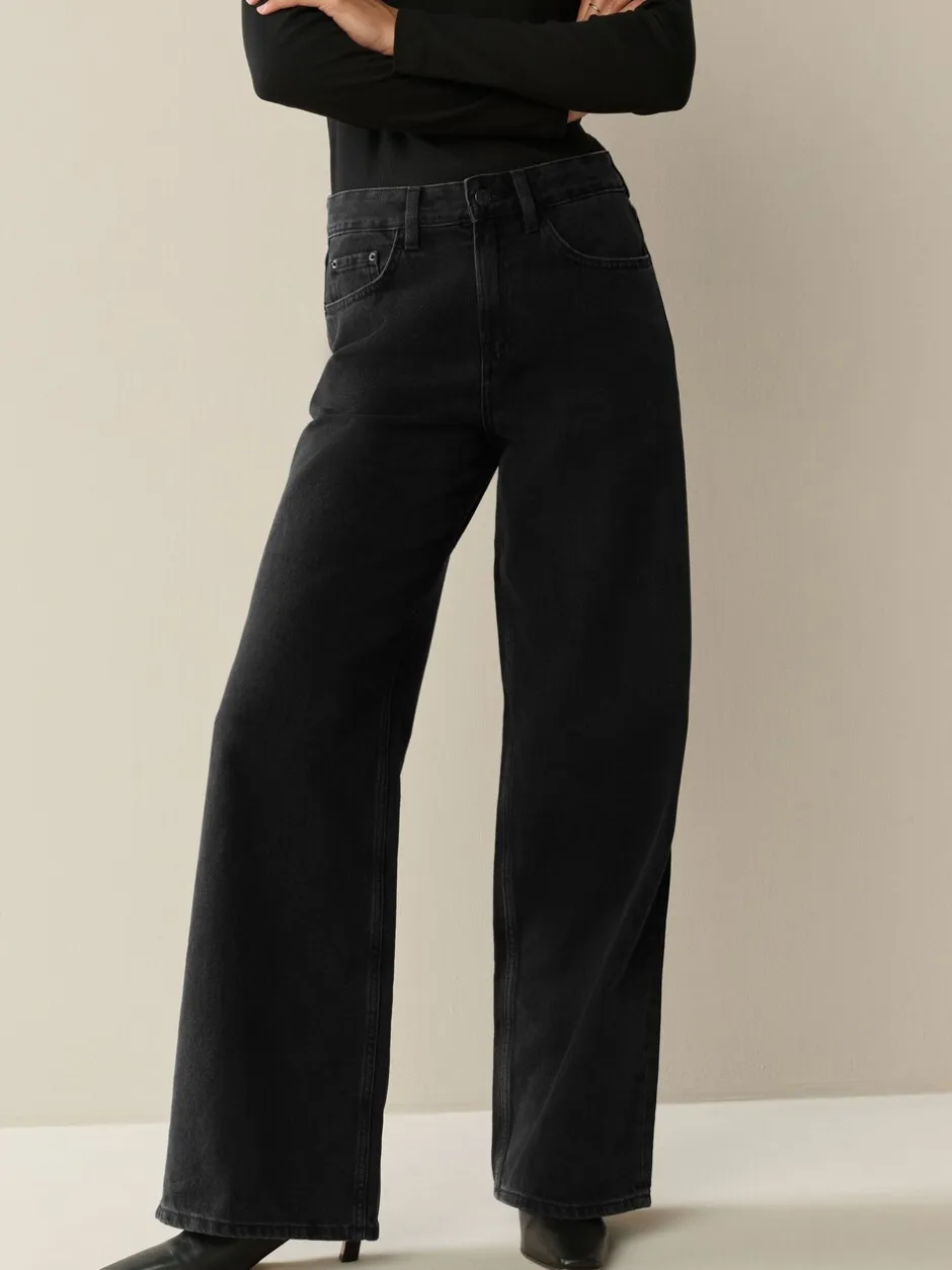 Jeans|Next - Jeans met wijde pijpen 2 Set Black/Rinse Blue