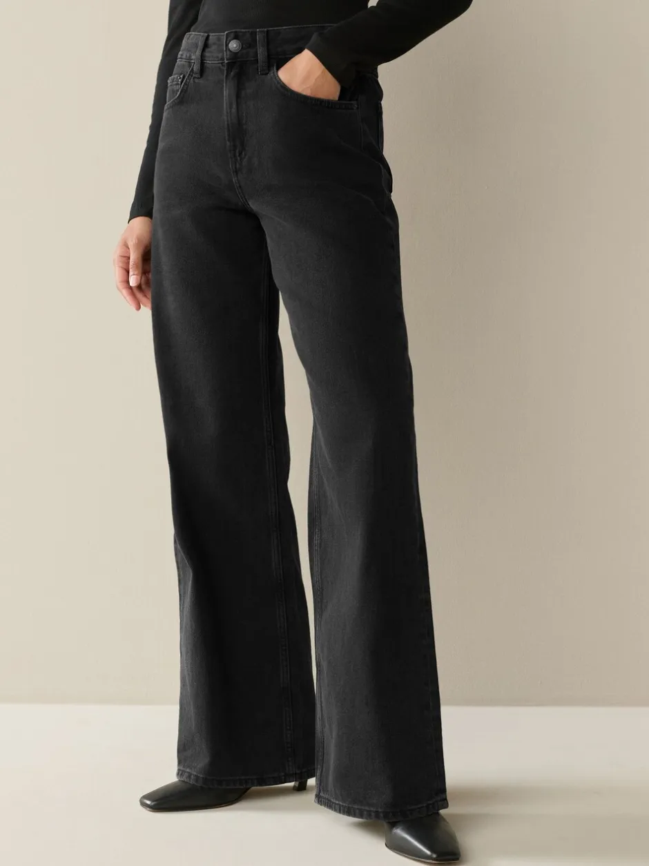 Jeans|Next - Jeans met wijde pijpen 2 Set Black/Rinse Blue