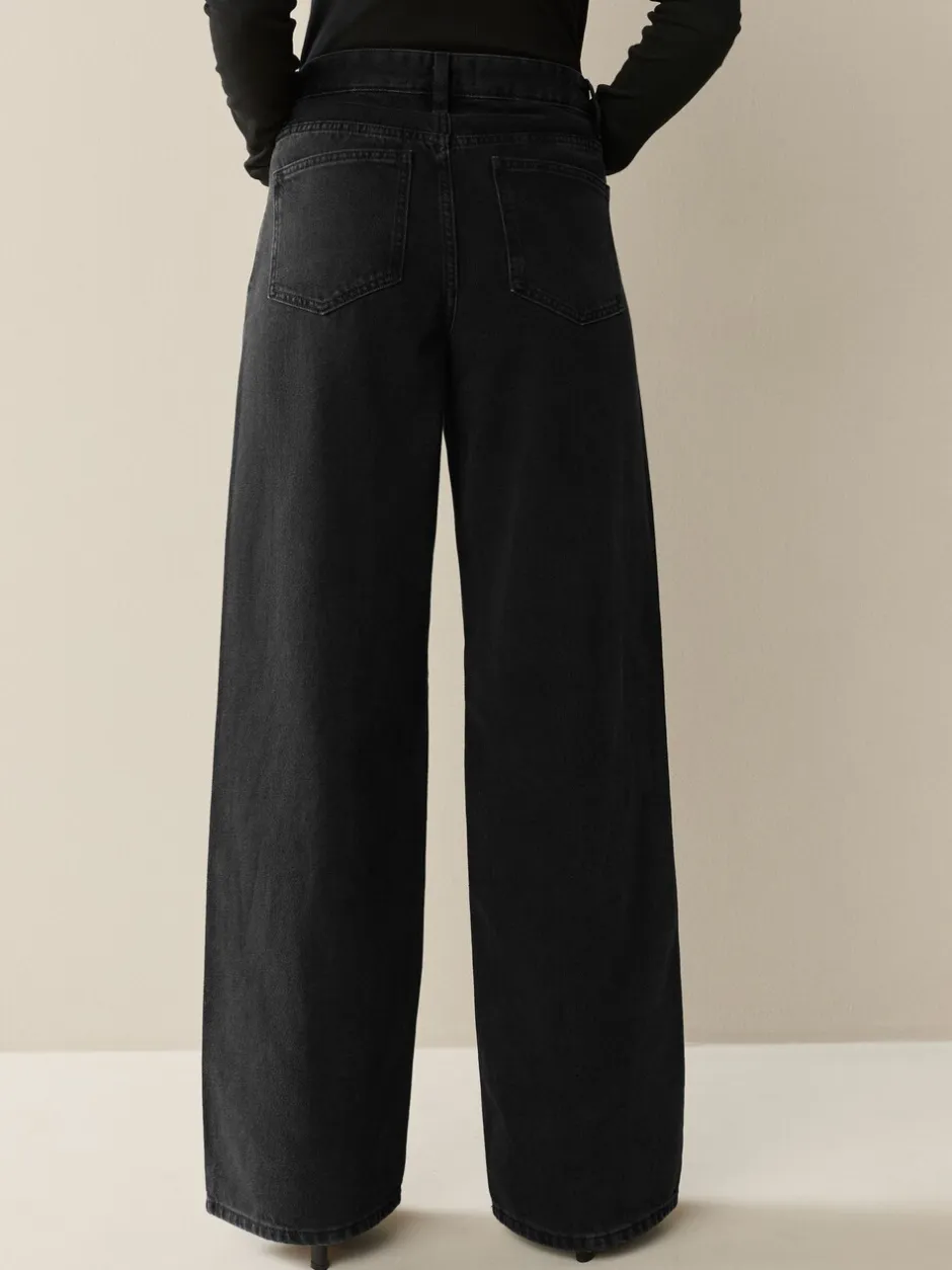 Jeans|Next - Jeans met wijde pijpen 2 Set Black/Rinse Blue