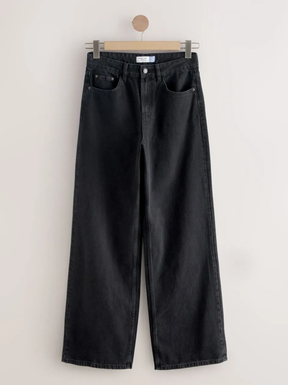 Jeans|Next - Jeans met wijde pijpen 2 Set Black/Rinse Blue
