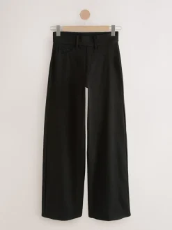 Jeans|Next - Jersey denim broek met wijde pijpen 2 set Black/Rinse Blue