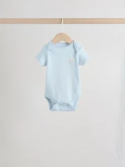Rompertjes En Hemdjes|Rompertjes En Hemdjes|Next Blauw - 5 Babyrompertjes met korte mouwen