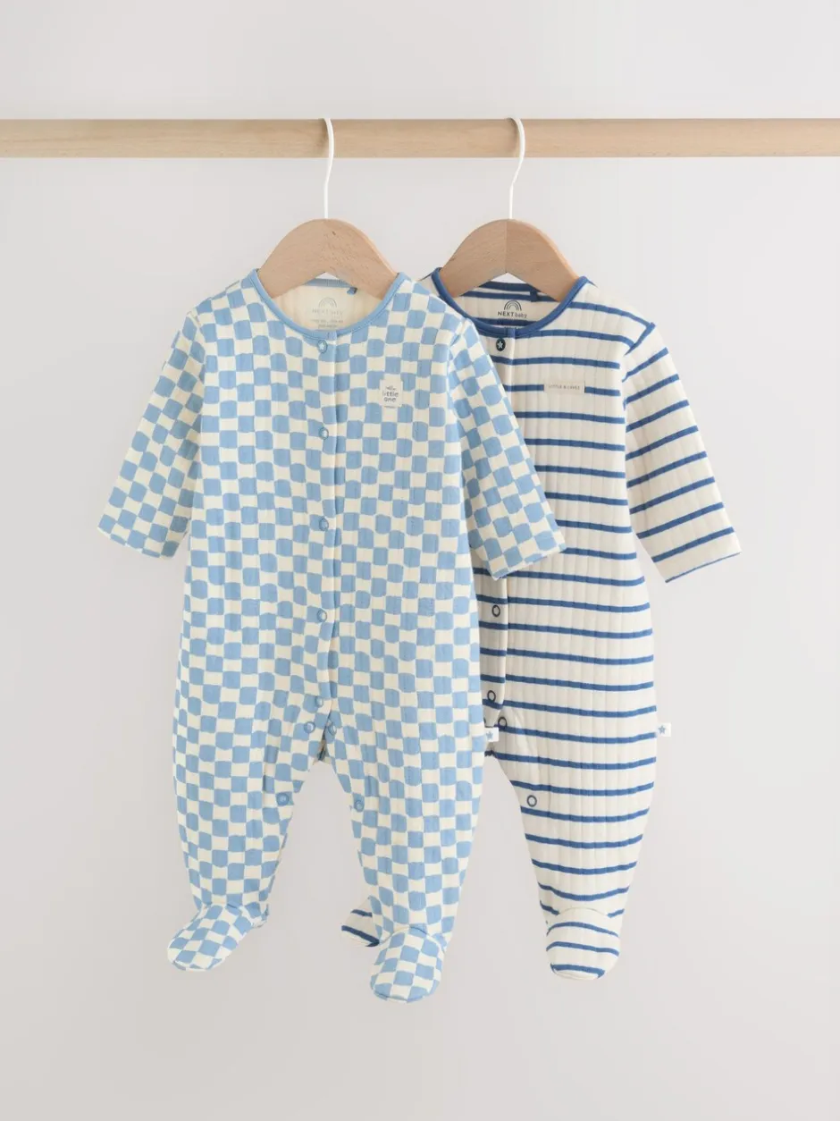 Babypakjes En Babypyjama's*Next Blauw - 2 Doorgestikte babypyjama's