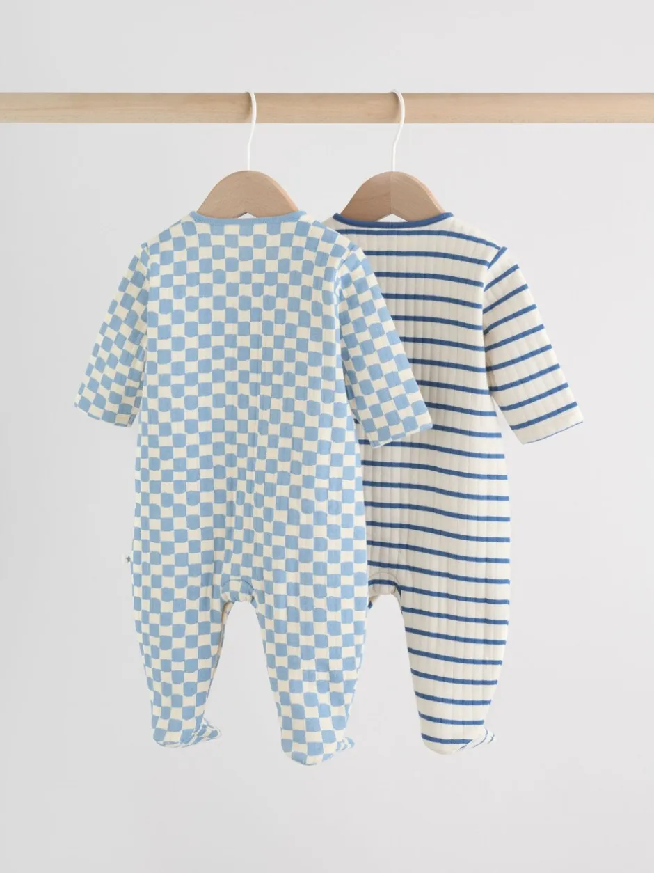 Babypakjes En Babypyjama's*Next Blauw - 2 Doorgestikte babypyjama's