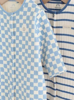 Babypakjes En Babypyjama's*Next Blauw - 2 Doorgestikte babypyjama's