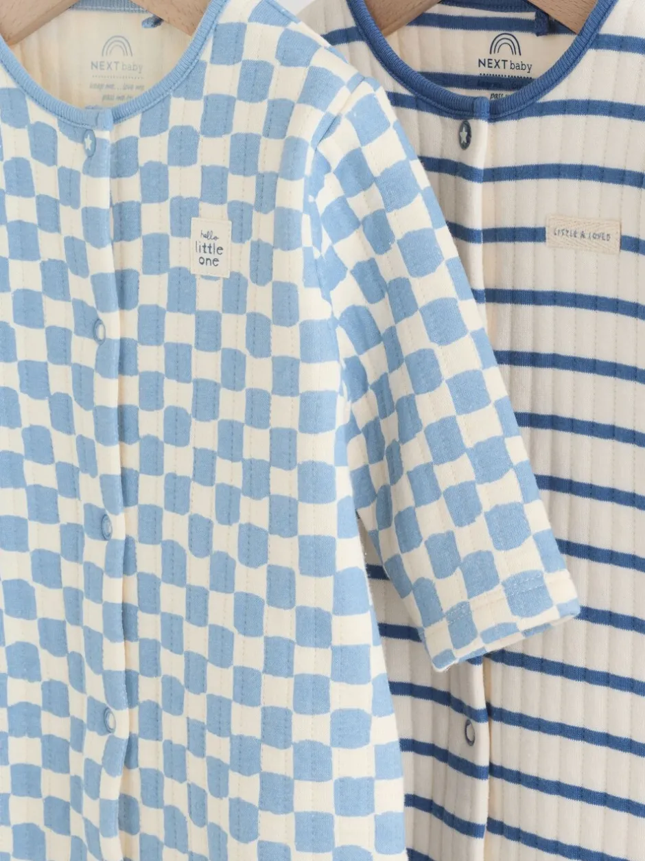 Babypakjes En Babypyjama's*Next Blauw - 2 Doorgestikte babypyjama's