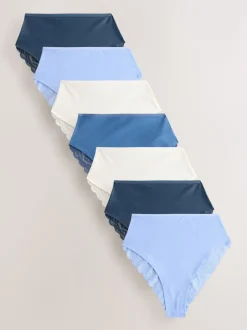 Onderbroeken*Next - 7 Katoenen slipjes met kant Blauw