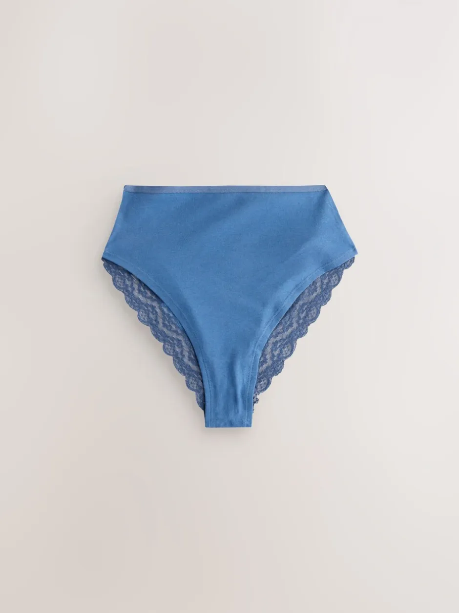 Onderbroeken*Next - 7 Katoenen slipjes met kant Blauw