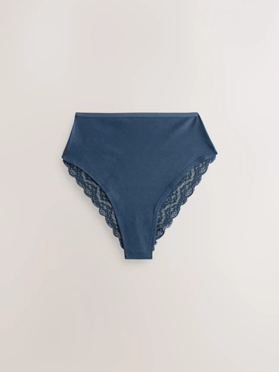 Onderbroeken*Next - 7 Katoenen slipjes met kant Blauw