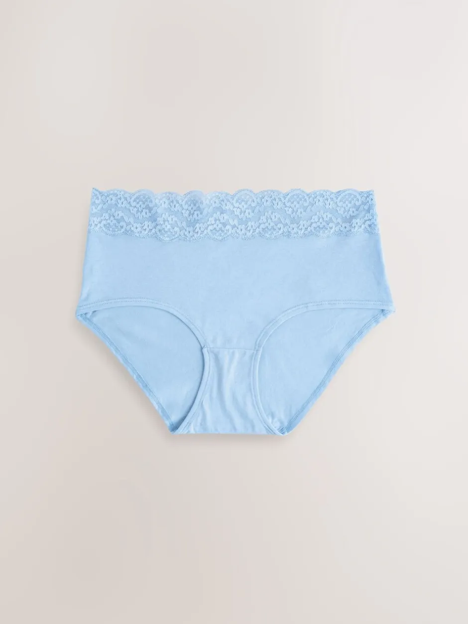 Onderbroeken*Next Blauw - 7 Katoenen slipjes met kant