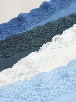 Onderbroeken*Next Blauw - 7 Katoenen slipjes met kant