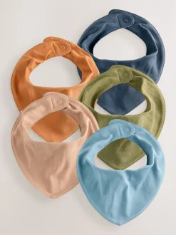 Slabbetjes|Next Blauw - 5 Kwijlslabbetjes voor baby's