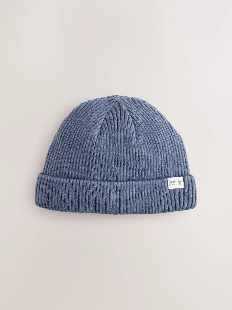 Mutsjes En Antikrabwantjes|Mutsen, Handschoenen En Sjaals|Next - 2 Pack Baby Beanie Mutsen (0mnd -2jr) Blauw