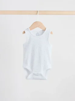 Rompertjes En Hemdjes|Rompertjes En Hemdjes|Next Blauw - 5 Pack Baby Bear Bodysuits