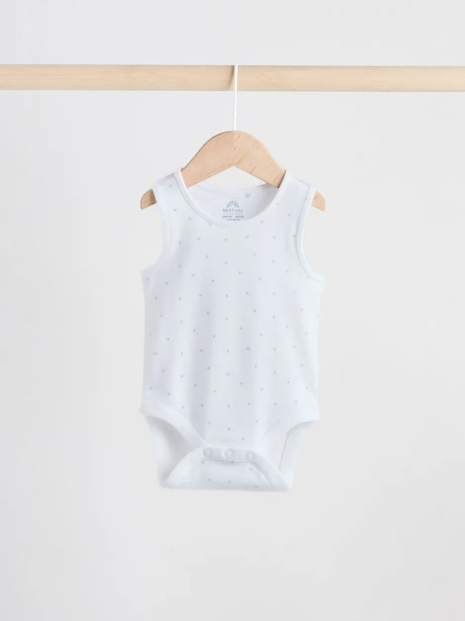 Rompertjes En Hemdjes|Rompertjes En Hemdjes|Next Blauw - 5 Pack Baby Bear Bodysuits