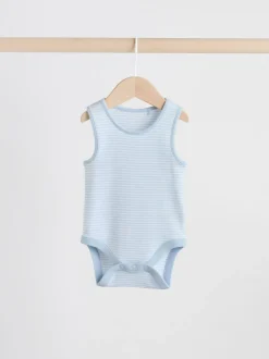 Rompertjes En Hemdjes|Rompertjes En Hemdjes|Next Blauw - 5 Pack Baby Bear Bodysuits