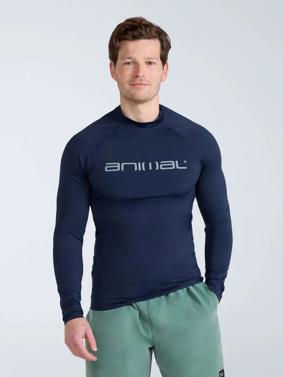 Badkleding*Animal - Sonny sneldrogend surfhemd met logo voor heren Blauw