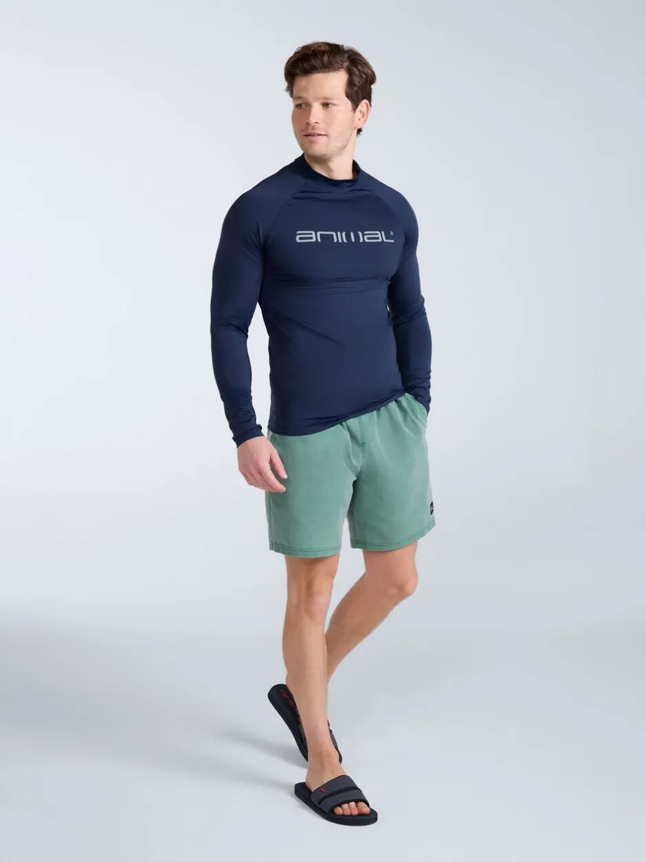 Badkleding*Animal - Sonny sneldrogend surfhemd met logo voor heren Blauw