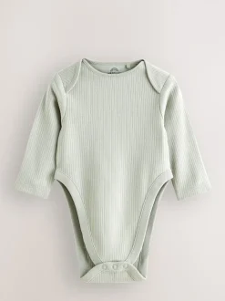 Rompertjes En Hemdjes|Rompertjes En Hemdjes|Next Blauw - Baby Hip Dysplasia Long Sleeve Bodysuits 3 Pack