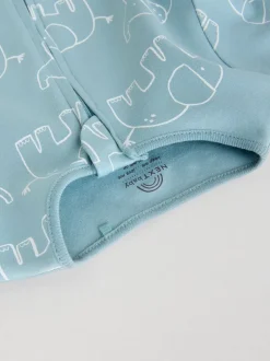 Multipacks|Babypakjes En Babypyjama's*Next Blauw - Baby Linear Elephant Sleepsuits 3 Pack (0-2yrs)