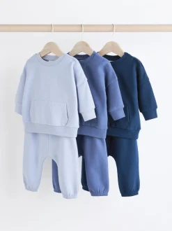 Sets En Combisets|Truien En Breisels*Next Blauw - Baby Sweatshirt en Joggingbroeken Set 6 stuks (0mnd-3jaar)