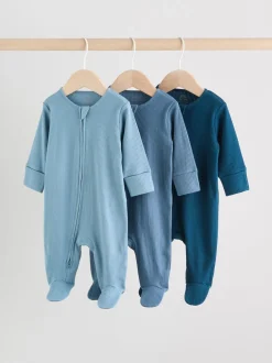 Babypakjes En Babypyjama's*Next Blauw - Babypyjama's met tweewegrits (0-2jr)
