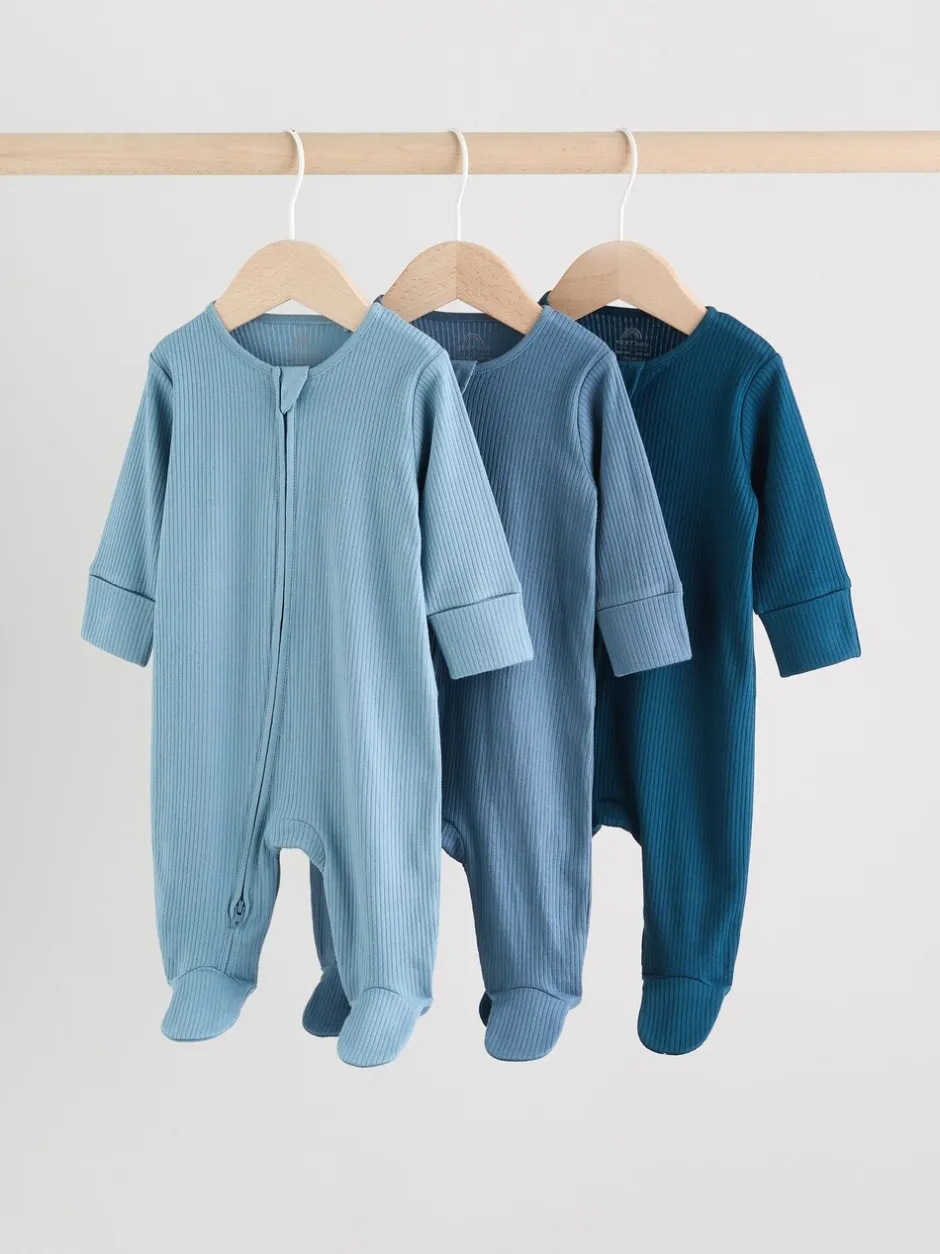 Babypakjes En Babypyjama's*Next Blauw - Babypyjama's met tweewegrits (0-2jr)