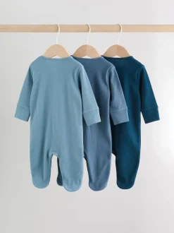 Babypakjes En Babypyjama's*Next Blauw - Babypyjama's met tweewegrits (0-2jr)