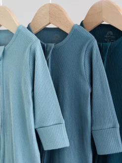 Babypakjes En Babypyjama's*Next Blauw - Babypyjama's met tweewegrits (0-2jr)