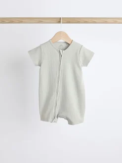 Babypakjes En Babypyjama's|Next Blauw - Babyrompertjes van 100% katoen met tweewegrits, 3 stuks (0-3jaar)
