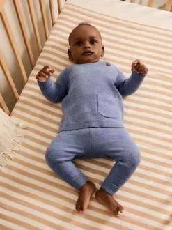 Sets En Combisets|Truien En Breisels*Next - Babyset met gebreide trui en legging (0mnd-2jr) Blauw