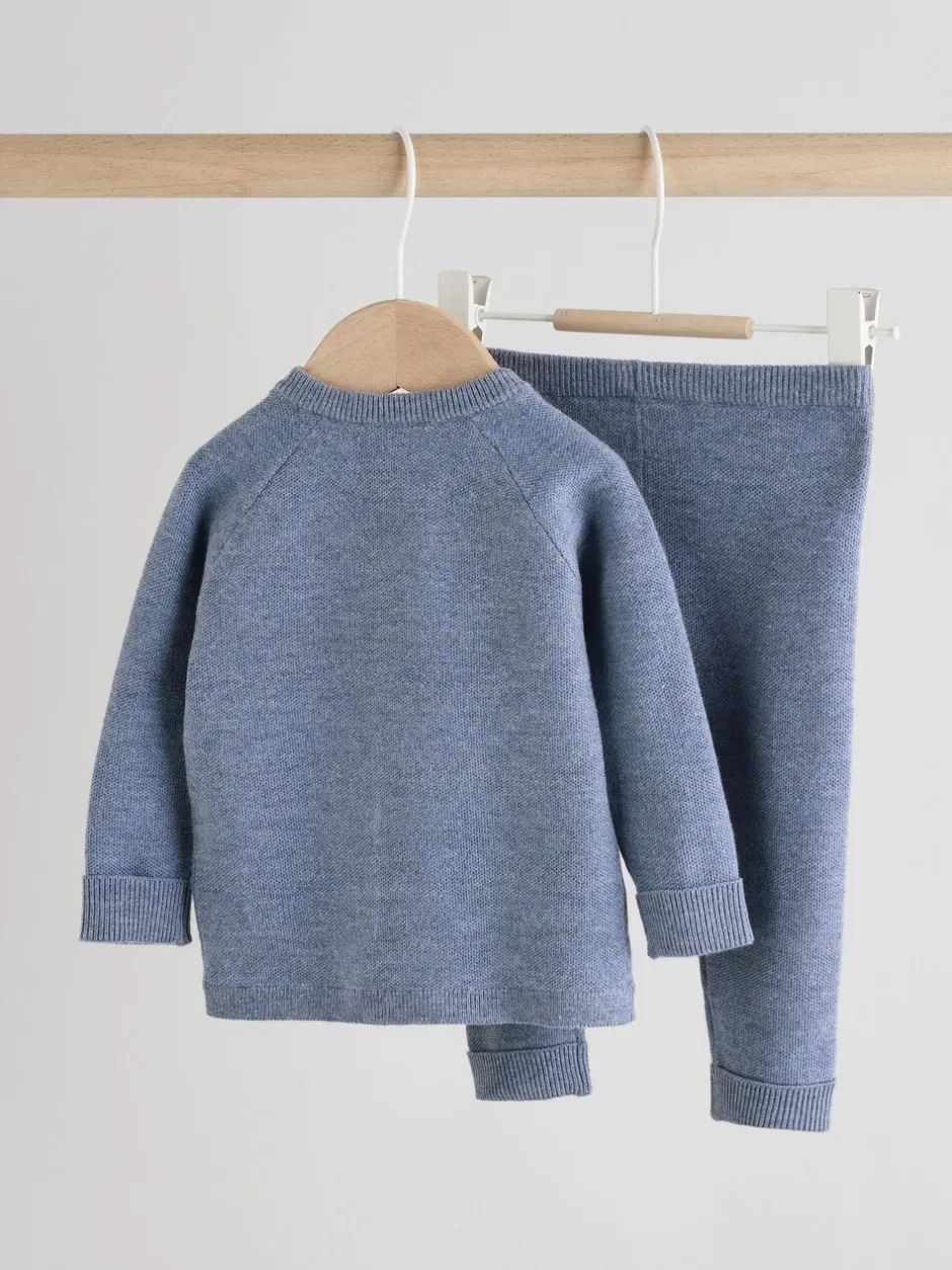 Sets En Combisets|Truien En Breisels*Next - Babyset met gebreide trui en legging (0mnd-2jr) Blauw