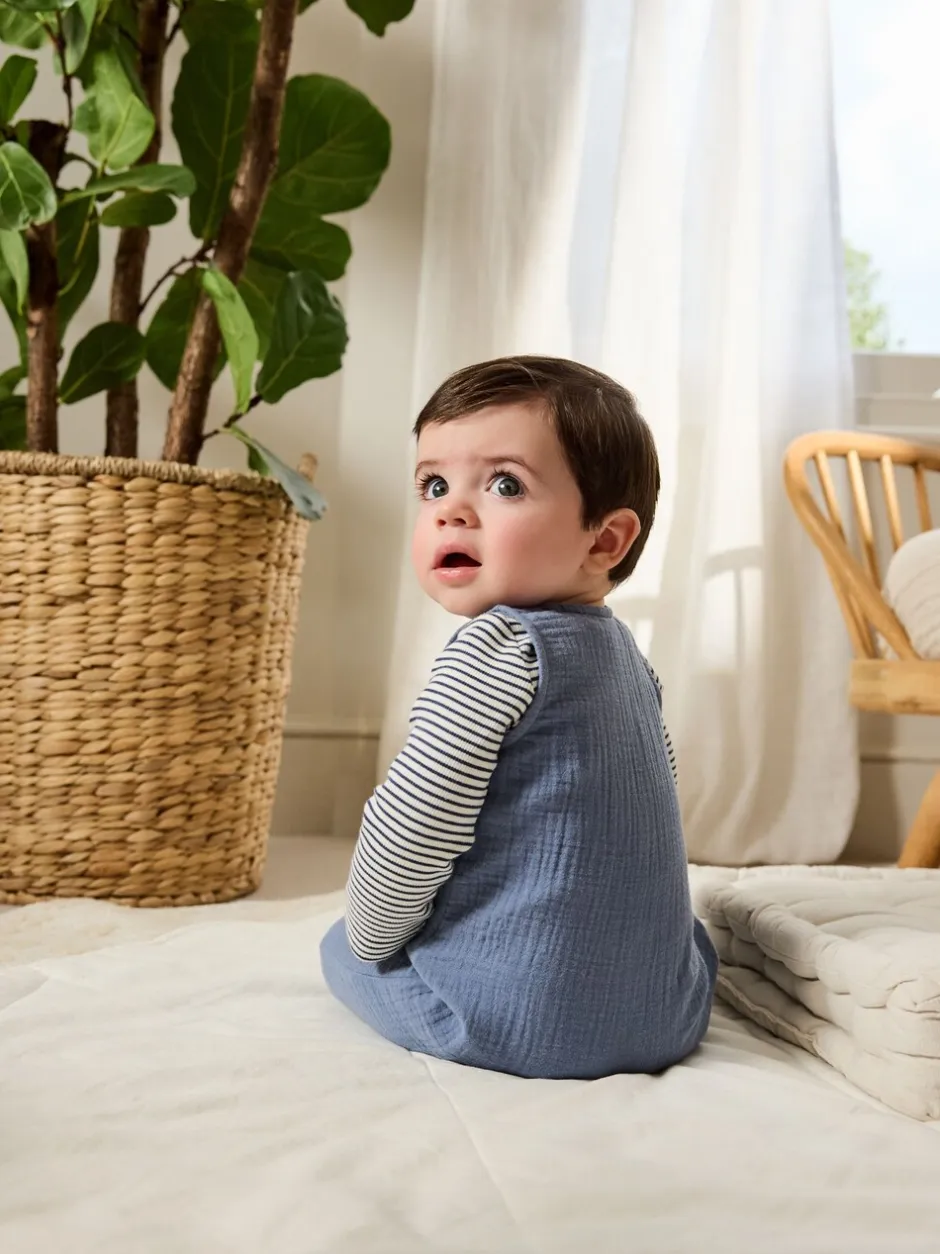 Rompertjes En Tuinbroeken|Next - Babyset van tuinbroek en rompertje (0 mnd-2 jr) Blauw