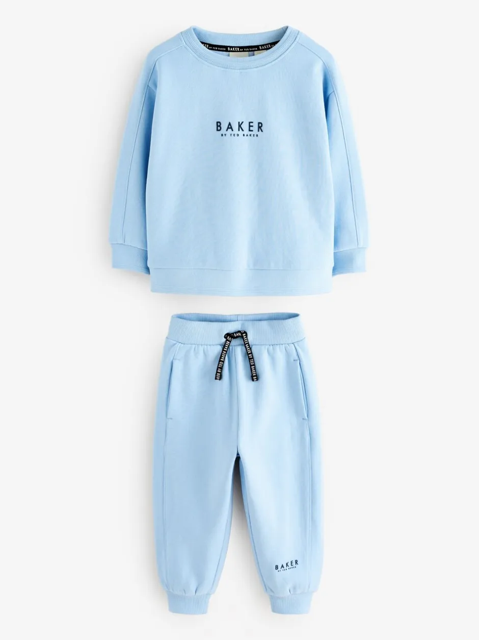 Joggingbroeken|Sweaters En Hoody´S|Baker by Ted Baker Blauw - set met sweatshirt en joggingbroek