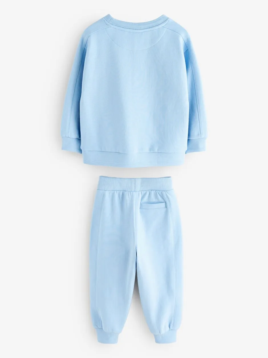 Joggingbroeken|Sweaters En Hoody´S|Baker by Ted Baker Blauw - set met sweatshirt en joggingbroek
