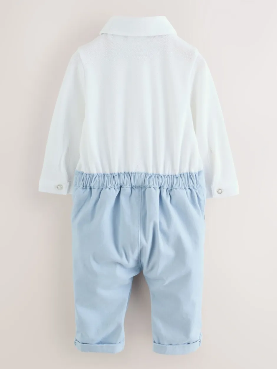 Rompertjes En Tuinbroeken*Baker by Ted Baker - - Modieus tweedelig lijkend rompertje Blauw