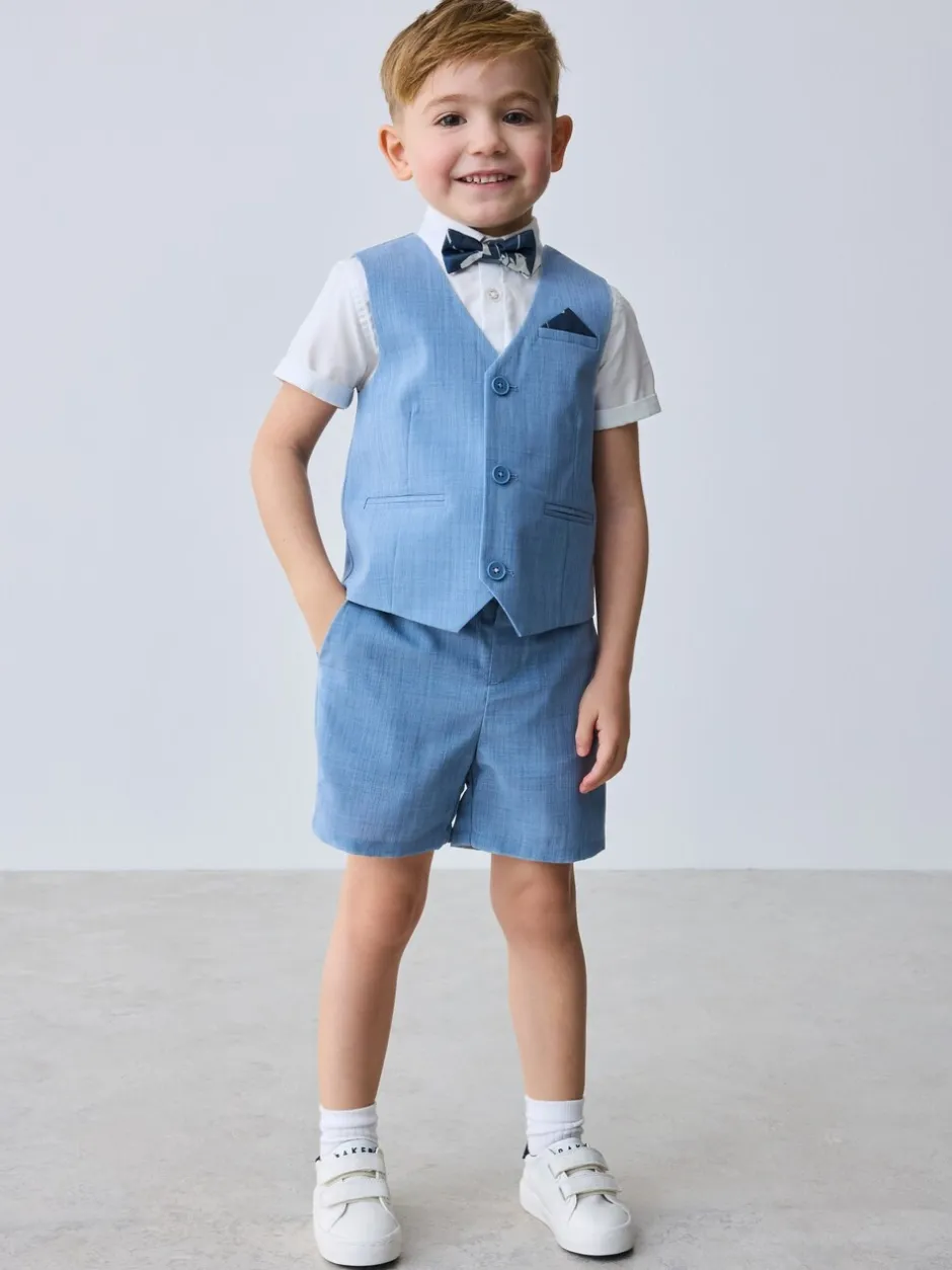 Gelegenheidskleding|Kostuums En Herenvesten*Baker by Ted Baker - set van overhemd, gilet en short Blauw